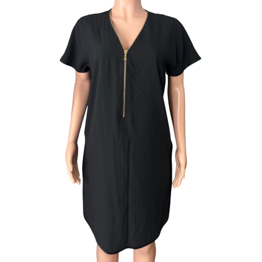 GEORGES RECH PARIS Women’s Black Zip-Front Dress